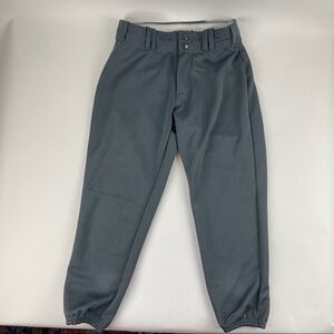 Alleson Athletic Baseball Uniform Pants Boys Small Gray Elastic Ankel